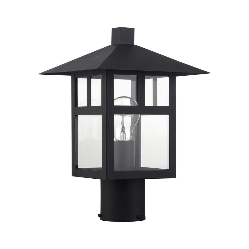 Livex Lighting 21325-14 One Light Outdoor Post Top Lantern, Textured Black