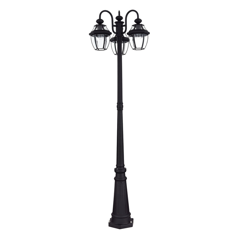 Livex Lighting 21543-04 Three Head Outdoor Post Light, Black