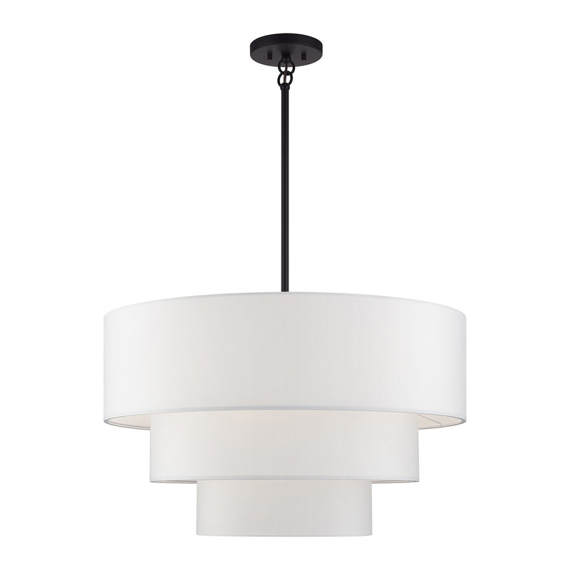 Livex Lighting 41087-07 Five Light Pendant Chandelier, Bronze