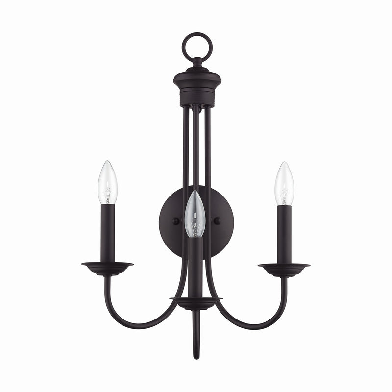 Livex Lighting 42673-07 Three Light Wall Sconce, Bronze