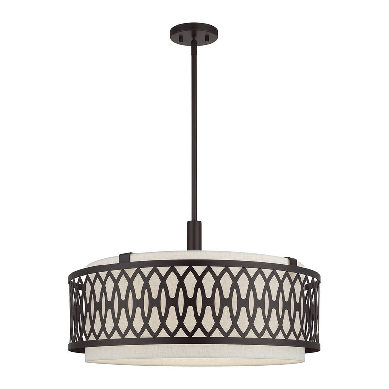 Livex Lighting 53435-92 Five Light Pendant Chandelier, English Bronze
