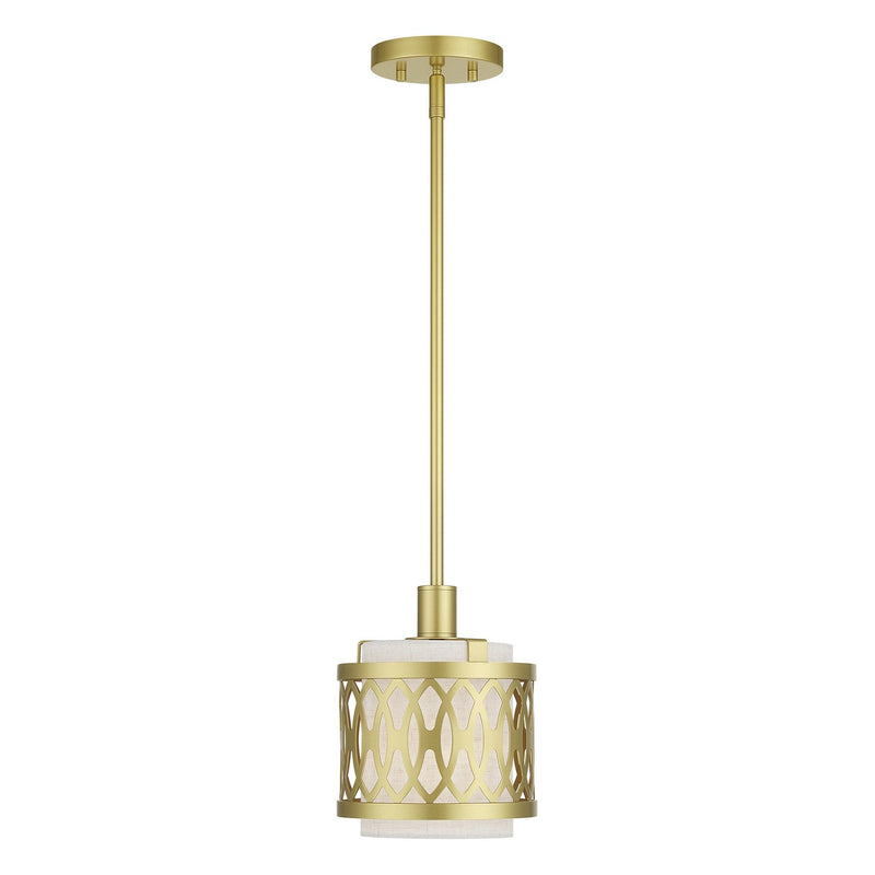 Livex Lighting 53439-33 One Light Mini Pendant, Soft Gold