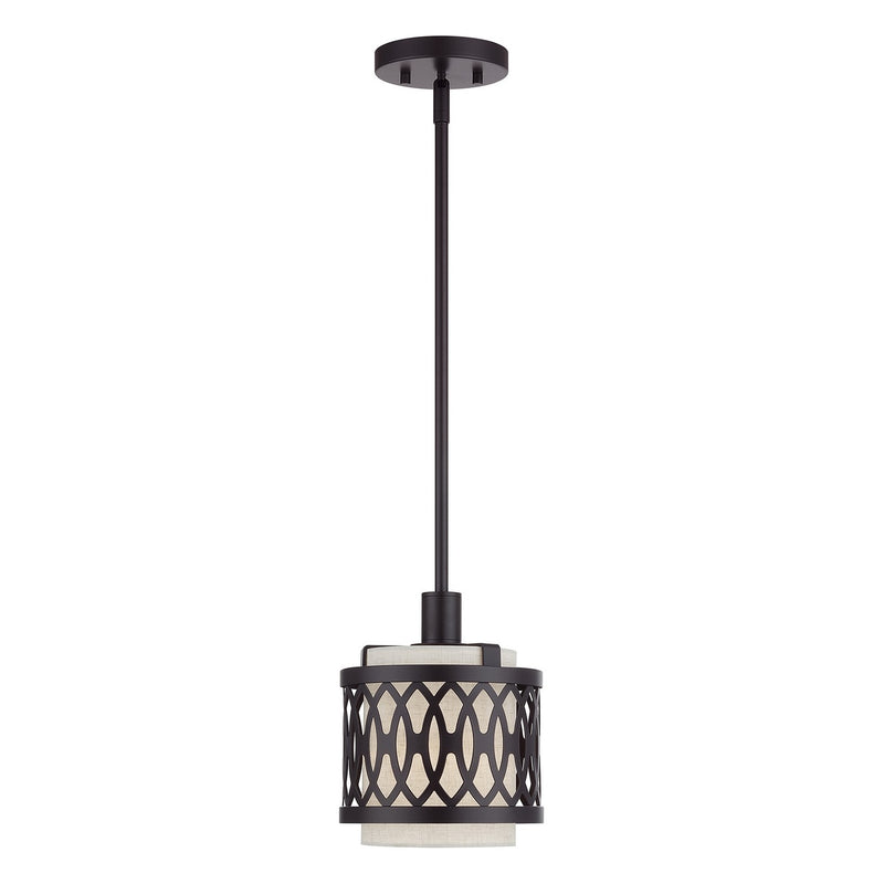 Livex Lighting 53439-92 One Light Mini Pendant, English Bronze