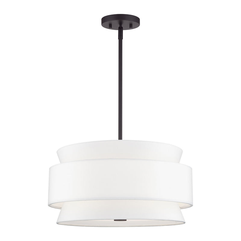 Livex Lighting 60023-07 Four Light Pendant Chandelier, Bronze