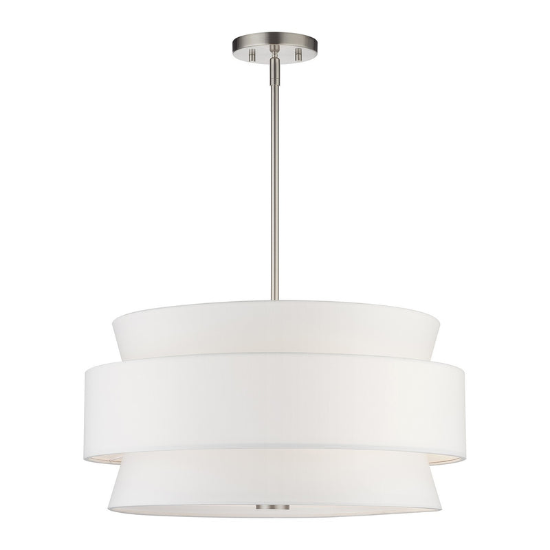 Livex Lighting 60025-91 Five Light Pendant Chandelier, Brushed Nickel