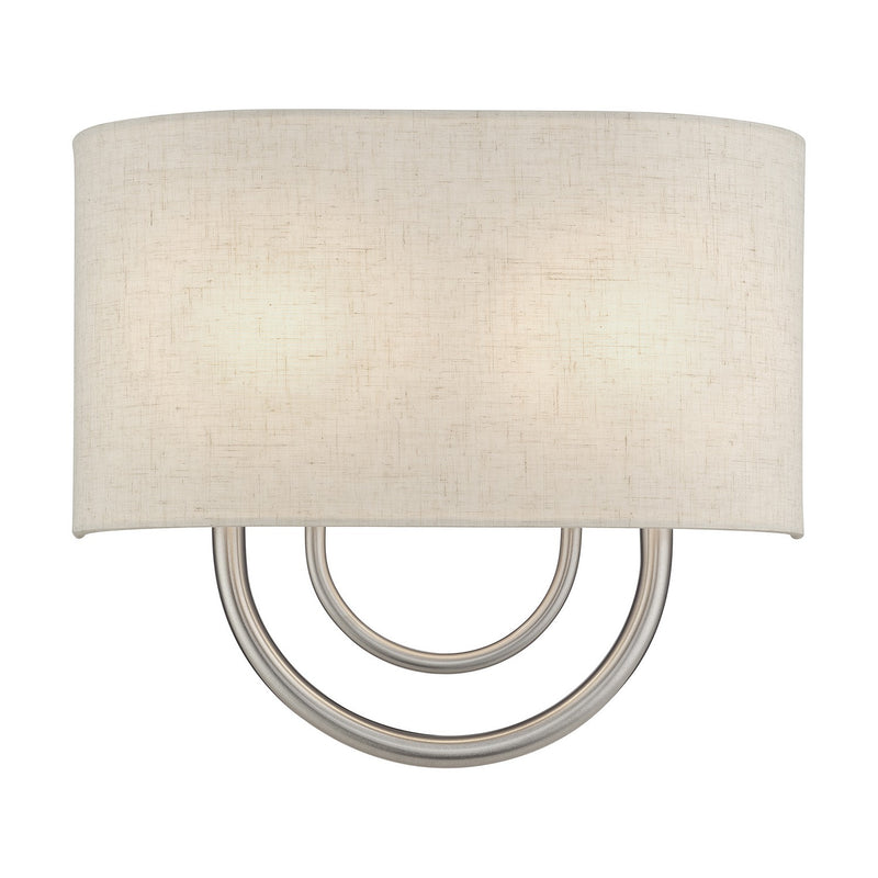 Livex Lighting 60272-91 Two Light Wall Sconce, Brushed Nickel