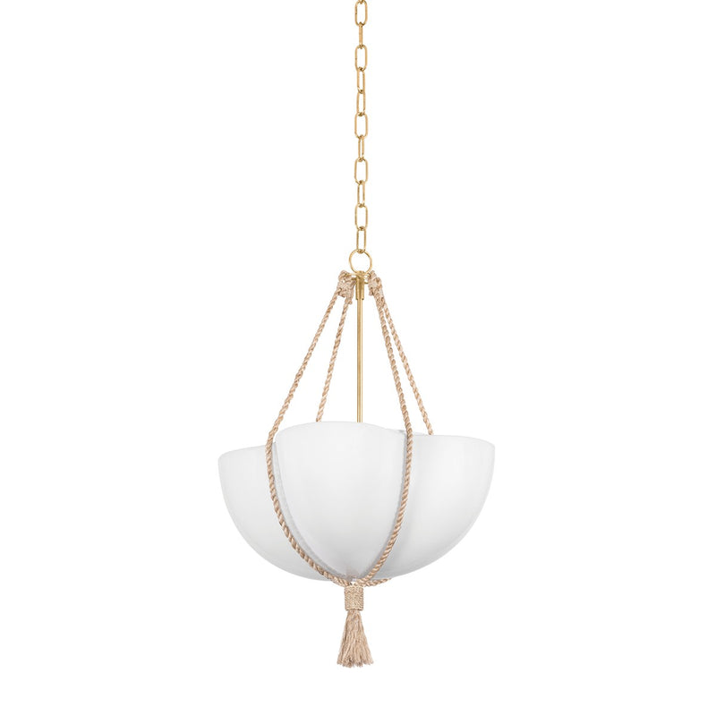 Hudson Valley 1020-VGL One Light Pendant, Vintage Gold Leaf