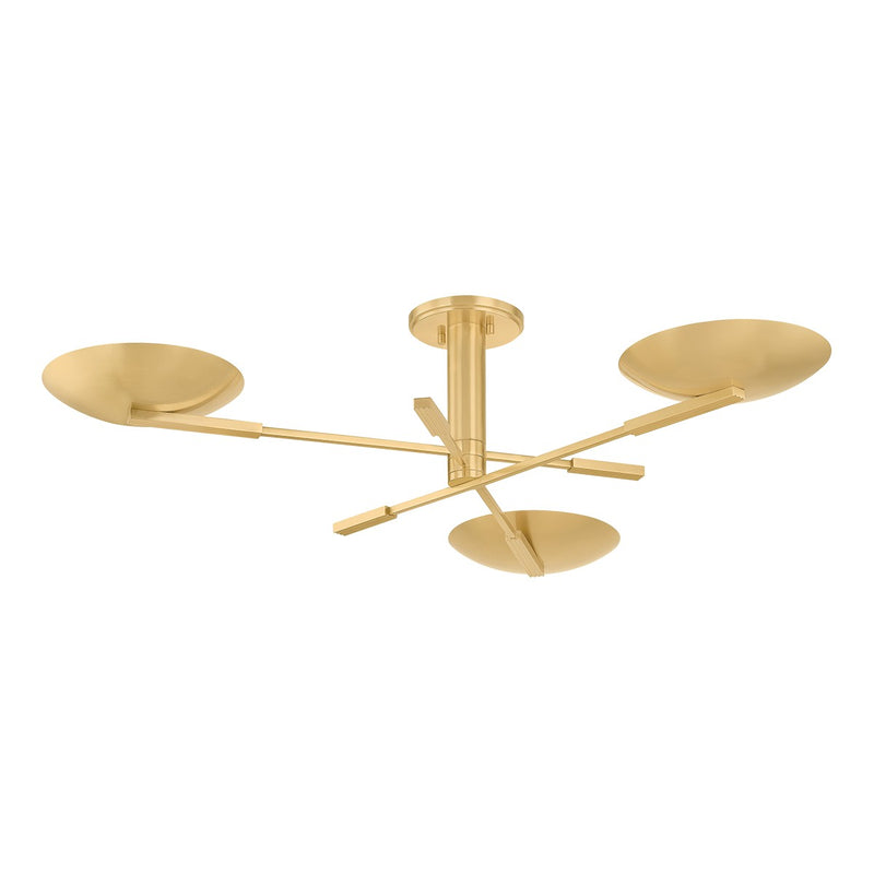 Hudson Valley 1503-AGB LED Semi Flush Mount, Aged Brass
