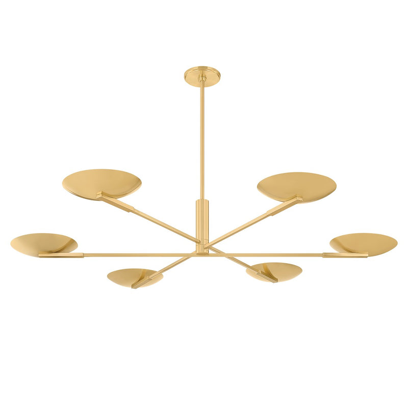 Hudson Valley 1506-AGB LED Chandelier, Aged Brass