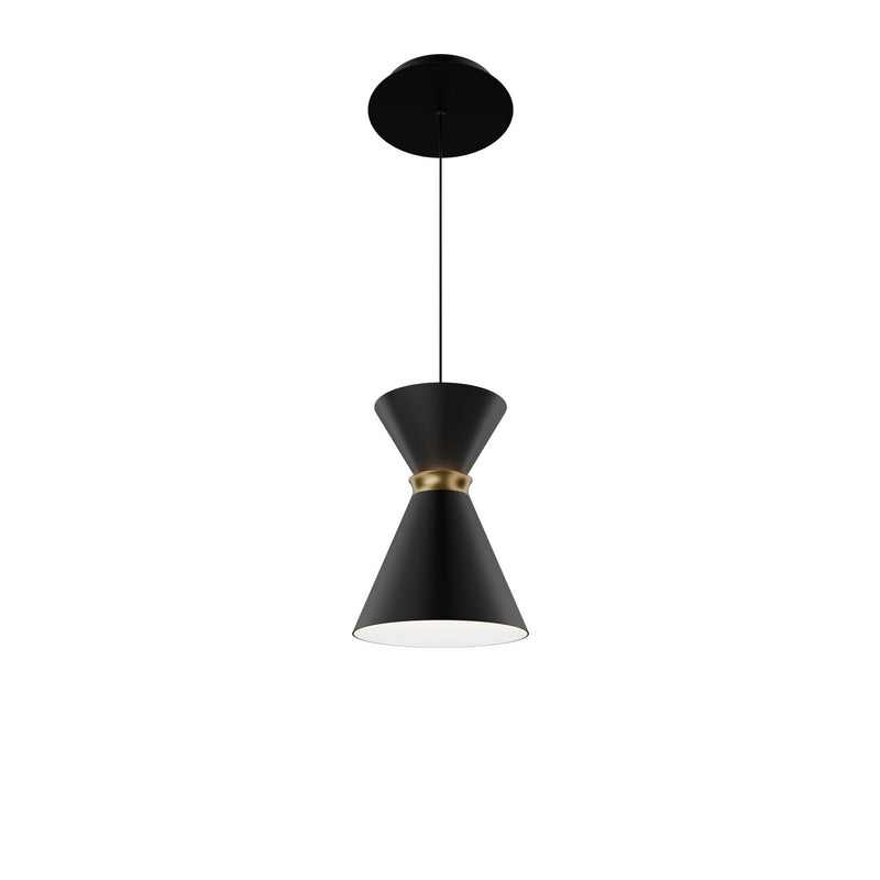 W.A.C. Lighting PD-57108-30-BK/AB LED Pendant, Black/Aged Brass