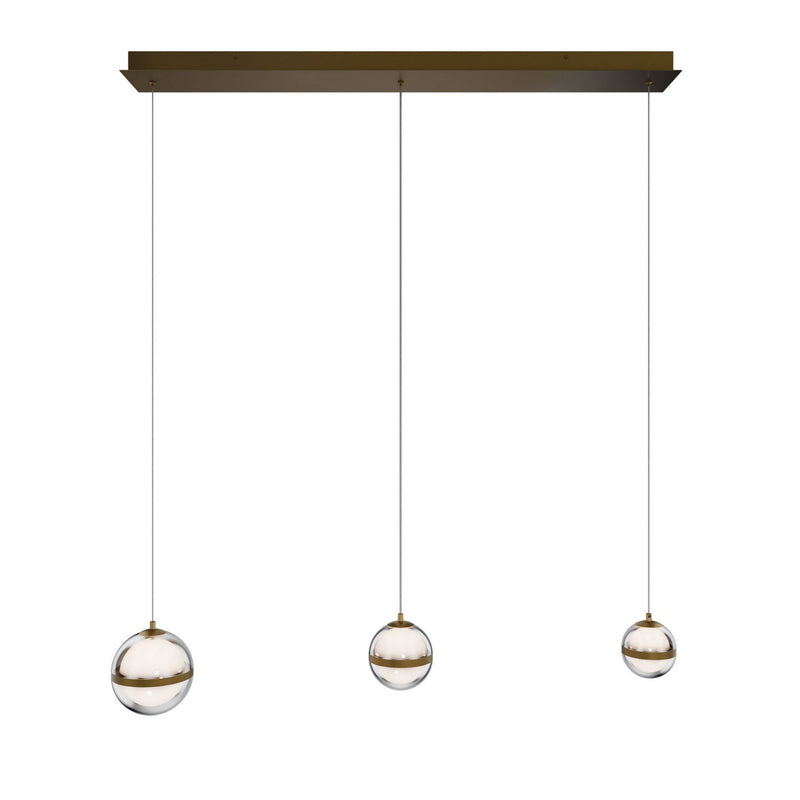 W.A.C. Lighting PD-77503L-AB LED Chandelier, Aged Brass