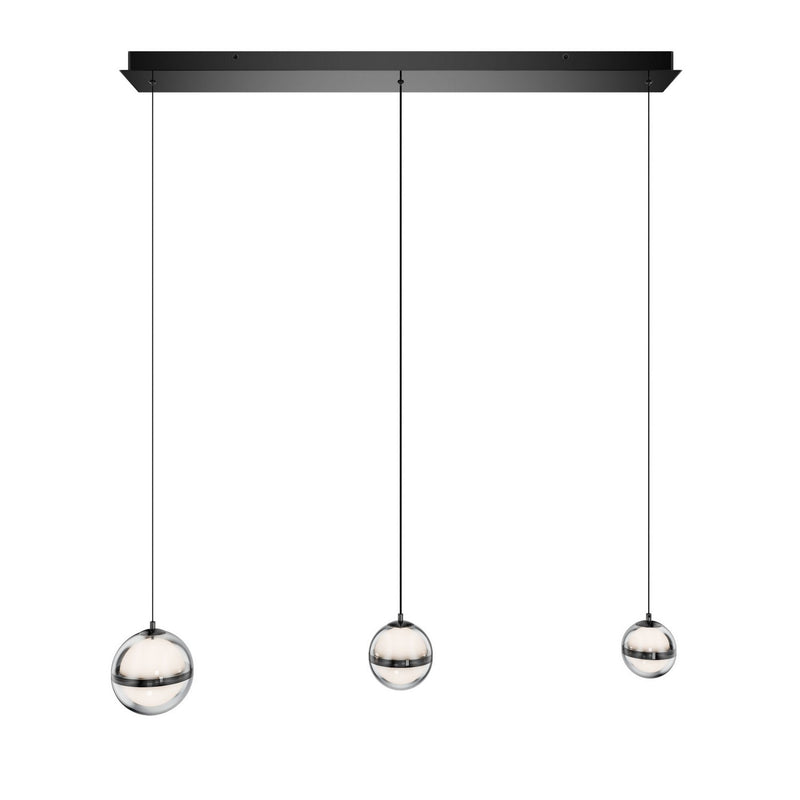 W.A.C. Lighting PD-77503L-BC LED Chandelier, Black Chrome