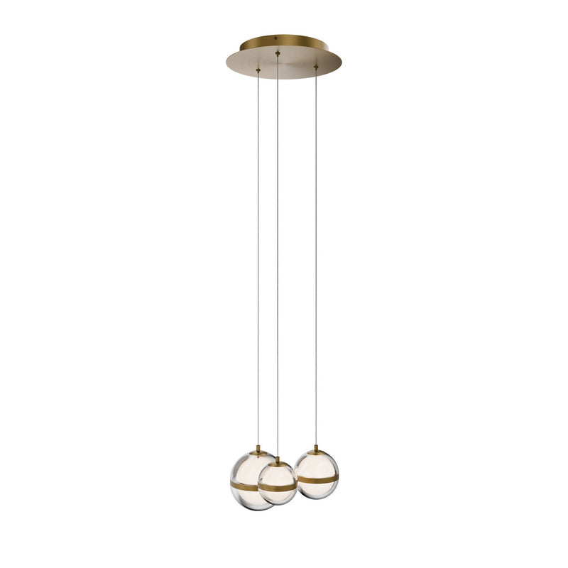 W.A.C. Lighting PD-77503R-AB LED Chandelier, Aged Brass