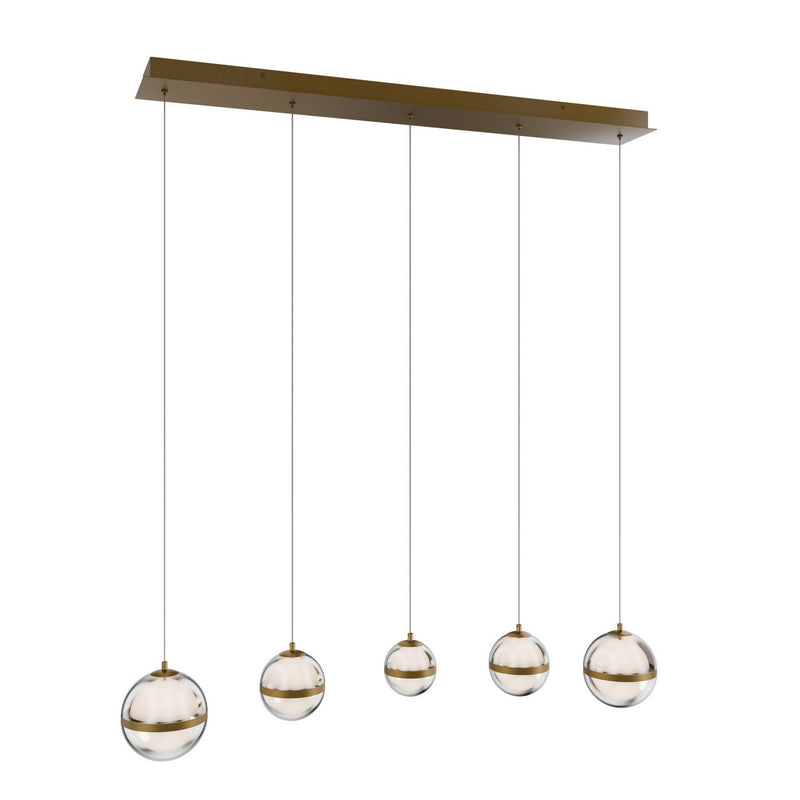 W.A.C. Lighting PD-77505L-AB LED Chandelier, Aged Brass