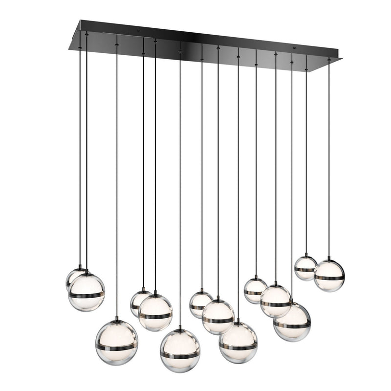W.A.C. Lighting PD-77514L-BC LED Chandelier, Black Chrome