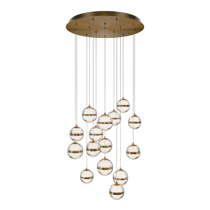 W.A.C. Lighting PD-77515R-AB LED Chandelier, Aged Brass