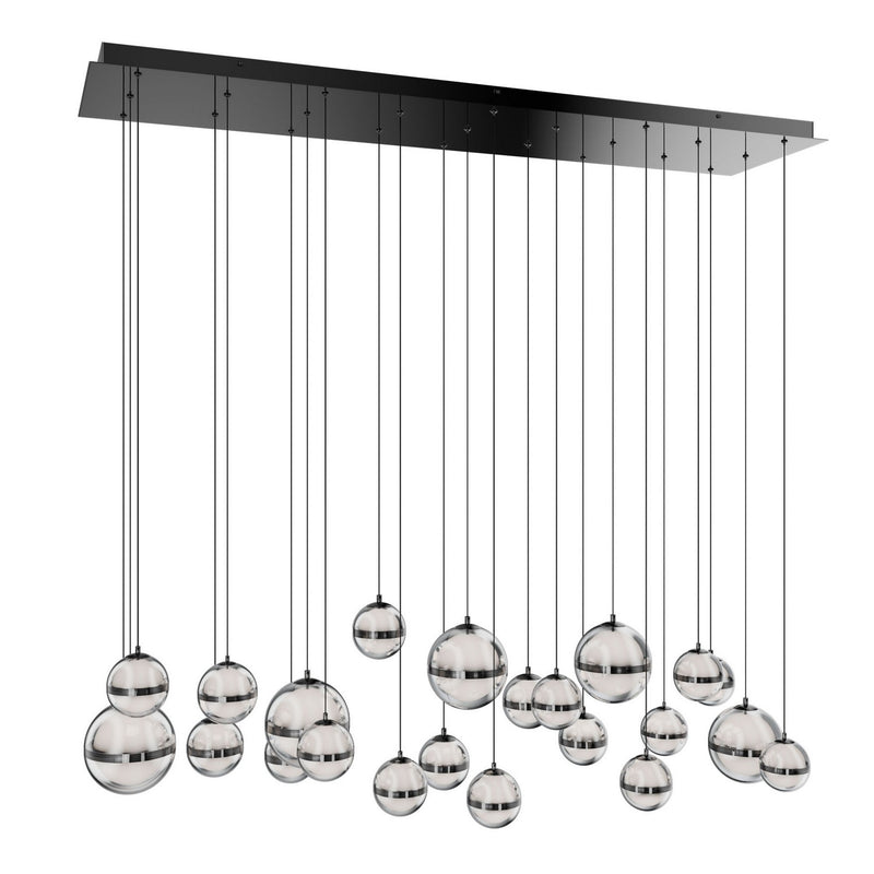 W.A.C. Lighting PD-77523L-BC LED Chandelier, Black Chrome