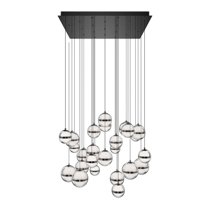 W.A.C. Lighting PD-77525S-BC LED Chandelier, Black Chrome