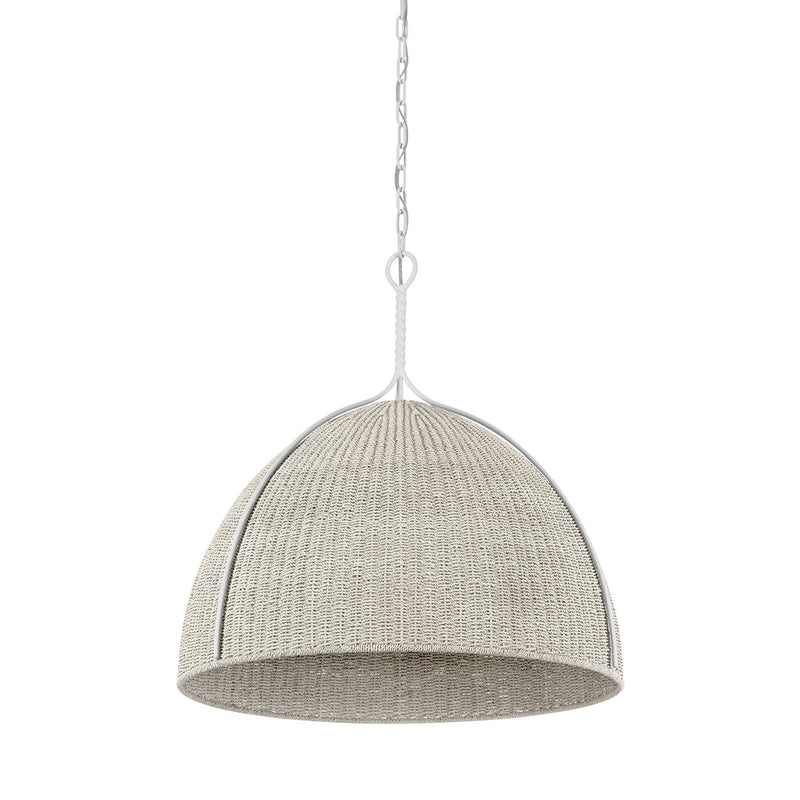 Hudson Valley 1728-WP One Light Pendant, White Plaster