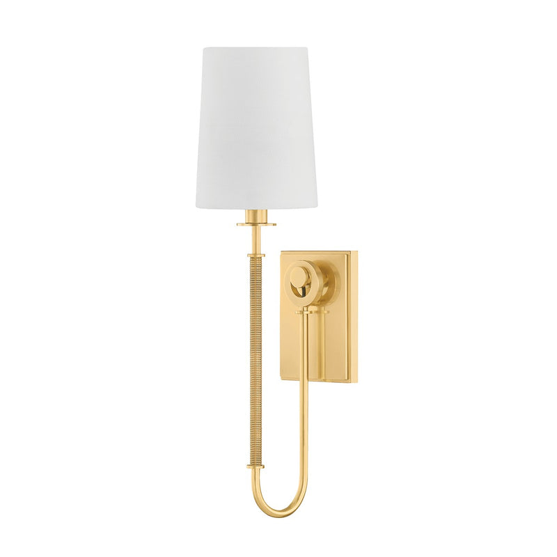 Hudson Valley 2071-AGB One Light Wall Sconce, Aged Brass