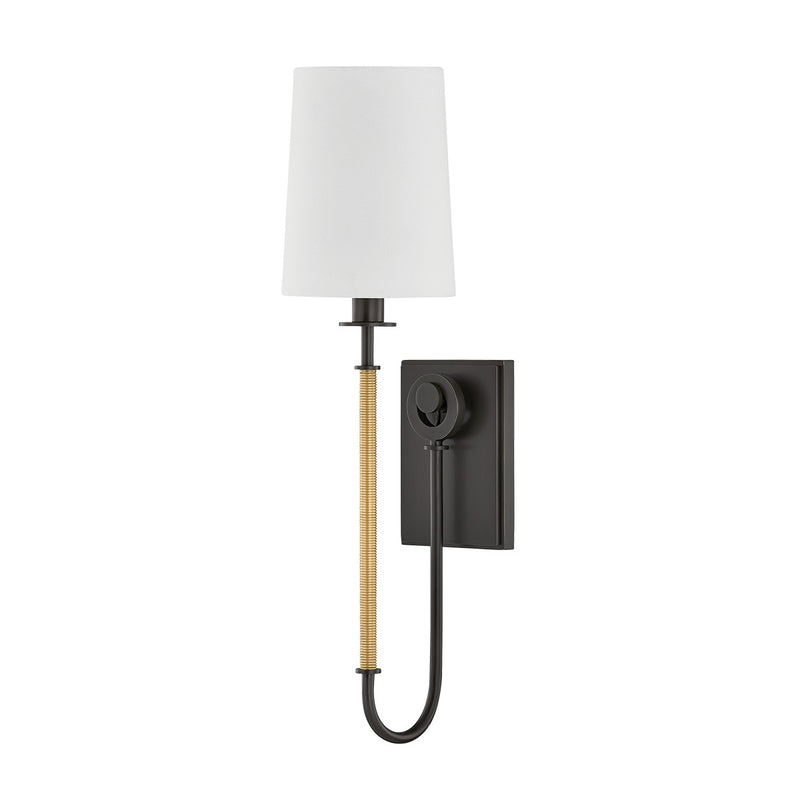 Hudson Valley 2071-AGB/DB One Light Wall Sconce, Aged Brass/Distressed Bronze