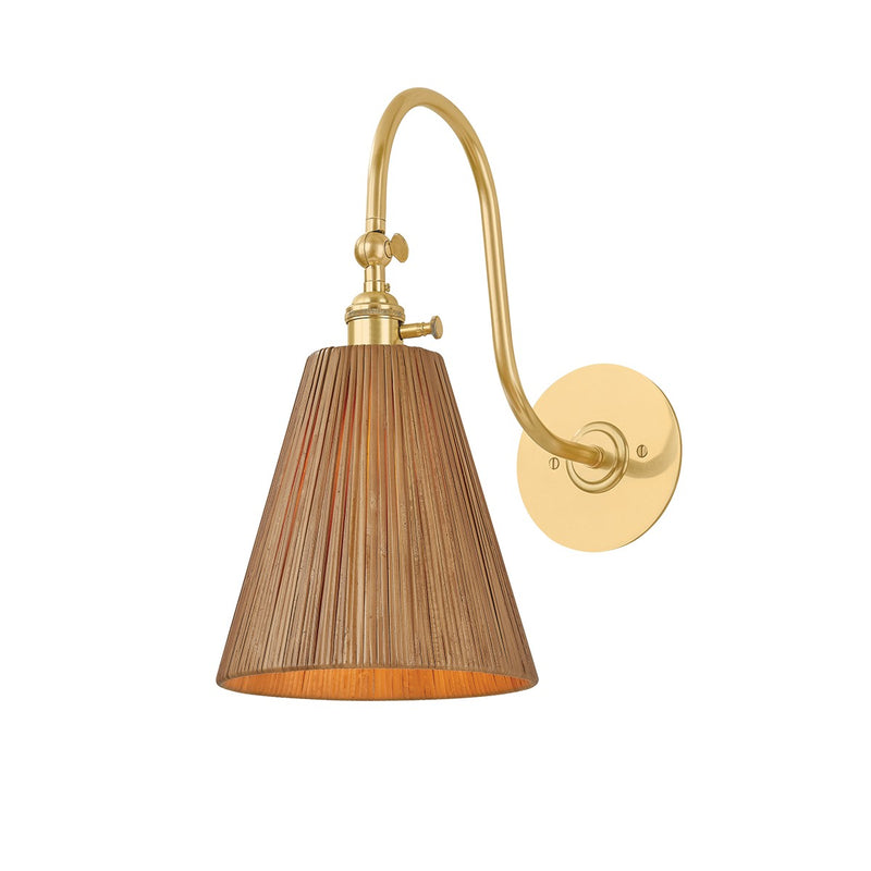 Hudson Valley 2115-AGB One Light Wall Sconce, Aged Brass