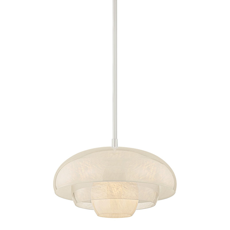 Hudson Valley 3718-PN One Light Pendant, Polished Nickel