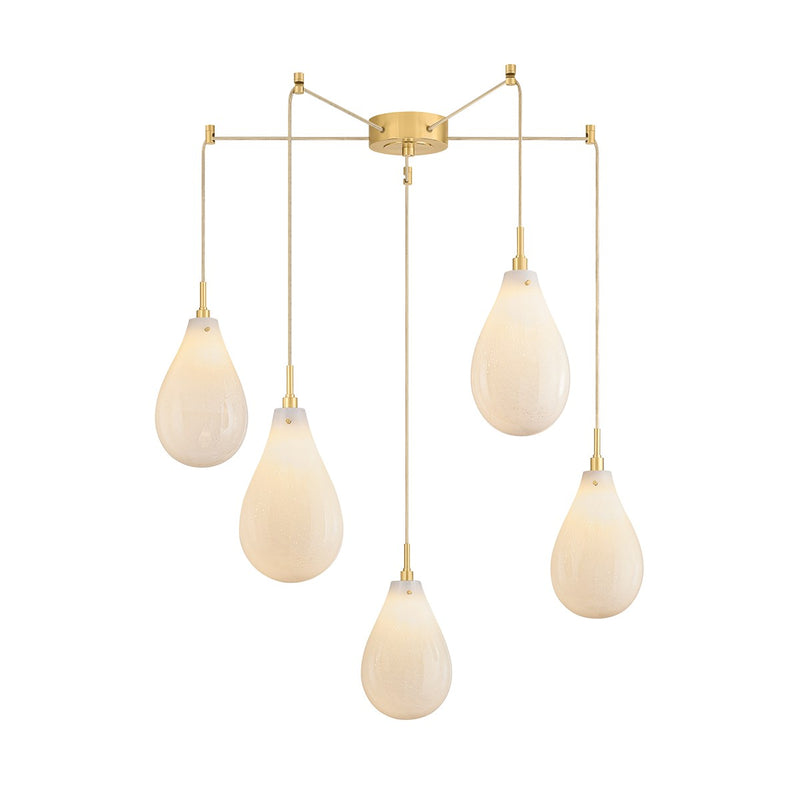 Hudson Valley 3905-AGB Five Light Chandelier, Aged Brass