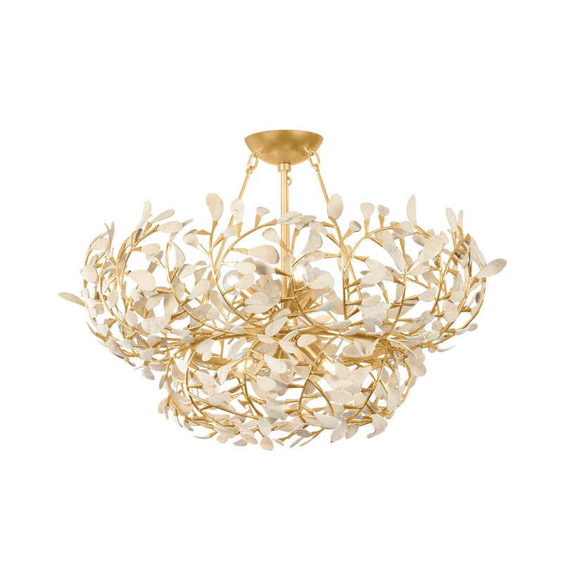 Hudson Valley 4456-VGL Six Light Chandelier, Vintage Gold Leaf