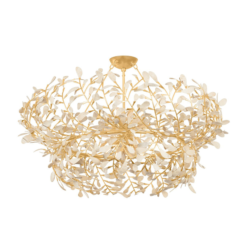 Hudson Valley 4459-VGL Eight Light Chandelier, Vintage Gold Leaf