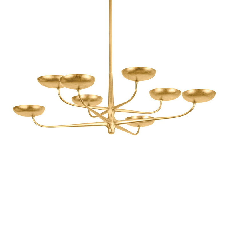 Hudson Valley 4545-VGL LED Chandelier, Vintage Gold Leaf