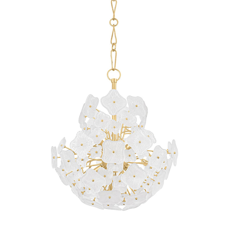 Hudson Valley 5606-VGL Seven Light Chandelier, Vintage Gold Leaf