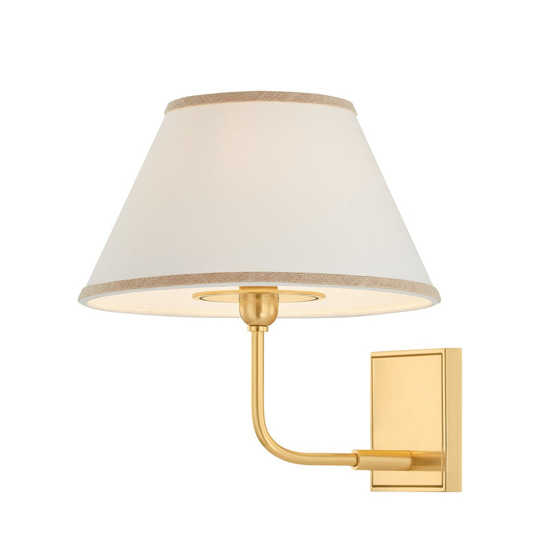 Hudson Valley 7421-AGB One Light Wall Sconce, Aged Brass