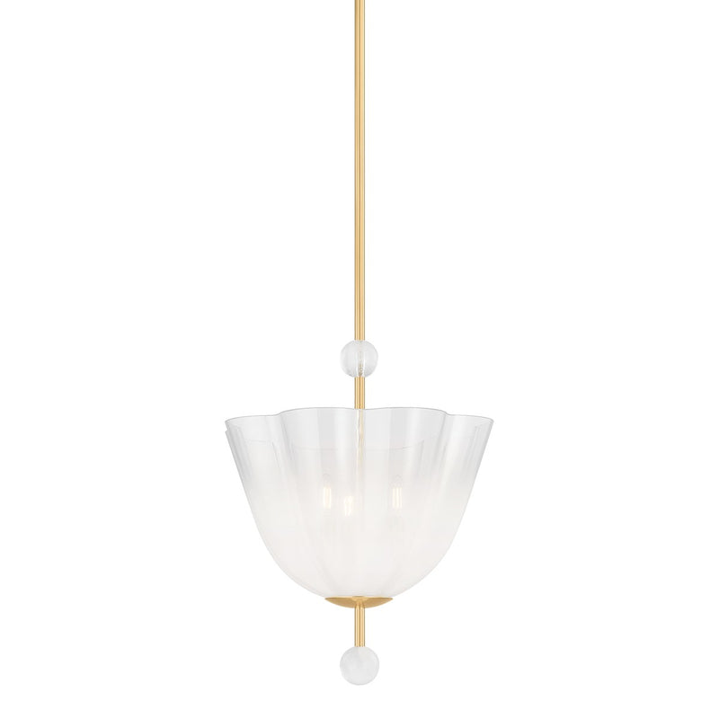 Hudson Valley 7817-AGB Three Light Lantern, Aged Brass