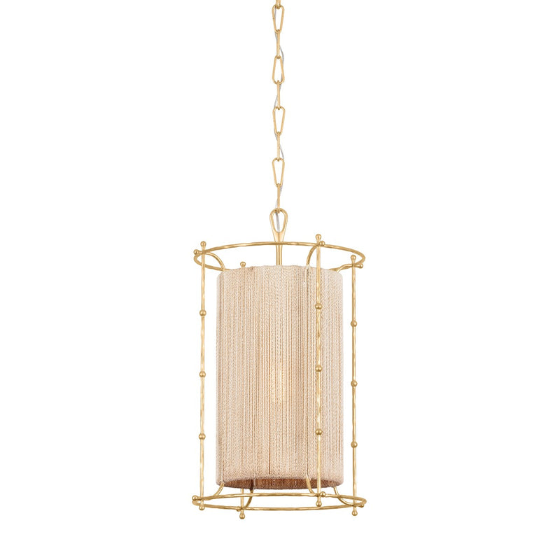Hudson Valley 8015-VGL One Light Lantern, Vintage Gold Leaf