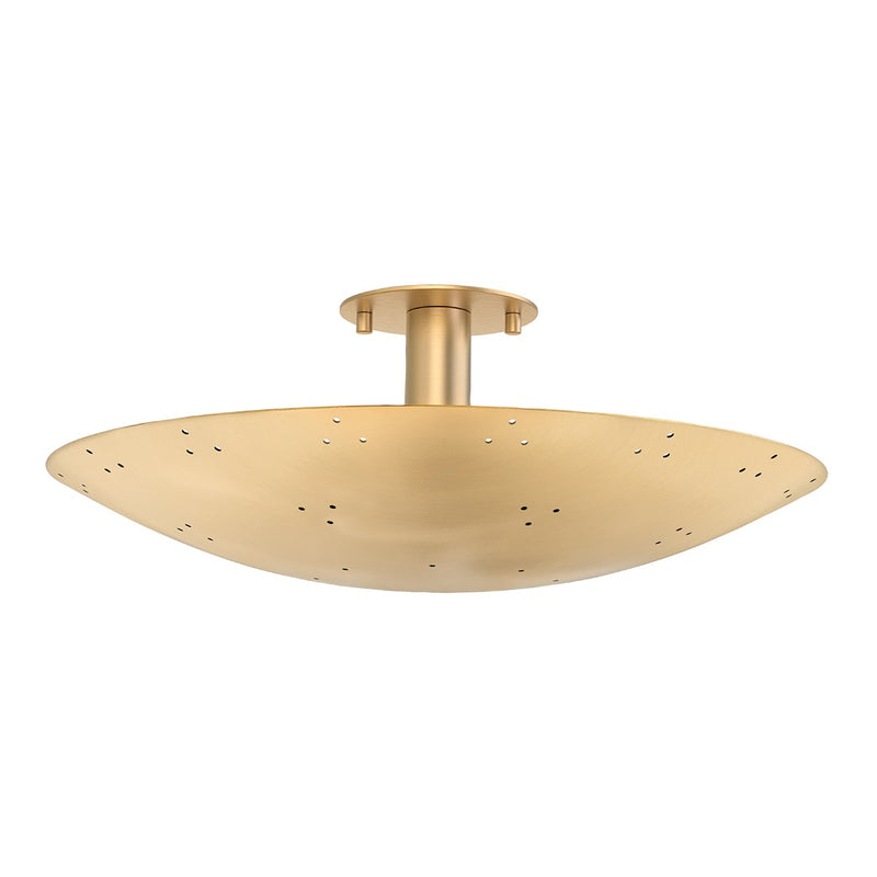 Hudson Valley 8718-VB Three Light Flush Mount, Vintage Brass