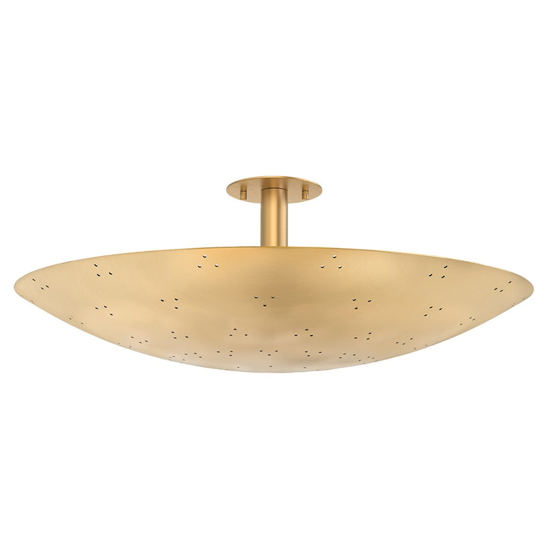 Hudson Valley 8728-VB Three Light Flush Mount, Vintage Brass