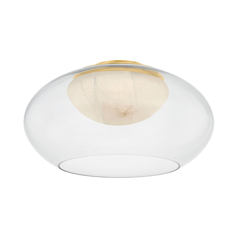 Hudson Valley 9019-AGB LED Flush Mount, Aged Brass
