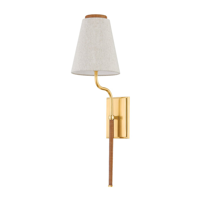 Hudson Valley CB4925-AGB One Light Wall Sconce, Aged Brass