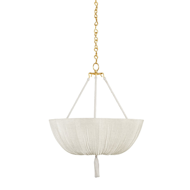 Hudson Valley CB5722-AGB Three Light Pendant, Aged Brass