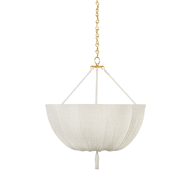 Hudson Valley CB5730-AGB Three Light Pendant, Aged Brass
