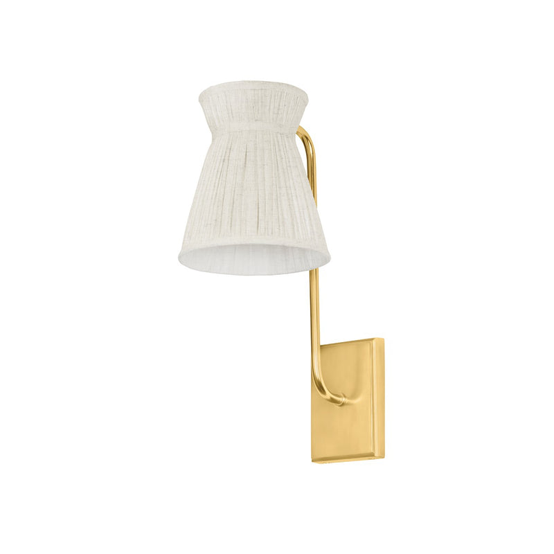 Hudson Valley CB8418-AGB One Light Wall Sconce, Aged Brass