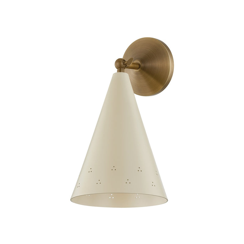 Hudson Valley CB8613-HB/SSD One Light Wall Sconce, Historic Bronze/Soft Sand