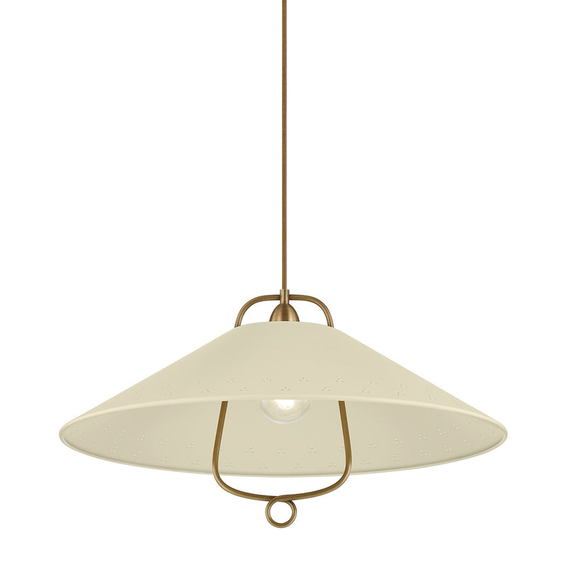 Hudson Valley CB8624-HB/SSD One Light Pendant, Historic Bronze/Soft Sand