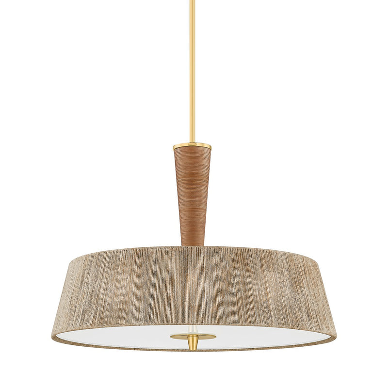 Hudson Valley CB9530-AGB Three Light Pendant, Aged Brass