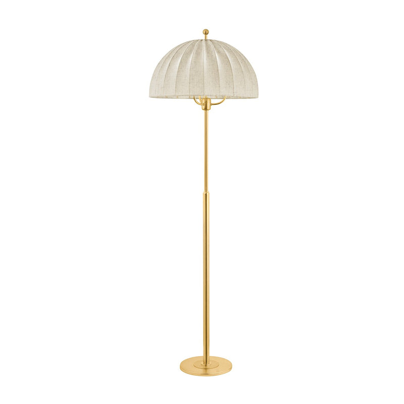 Hudson Valley CBL5853-AGB Three Light Floor Lamp, Aged Brass