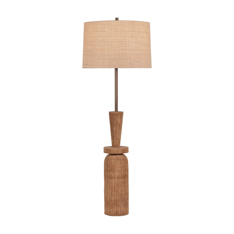 Hudson Valley L1164-BRL/CAB One Light Floor Lamp, Bronze Leaf/Ceramic Ash Brown