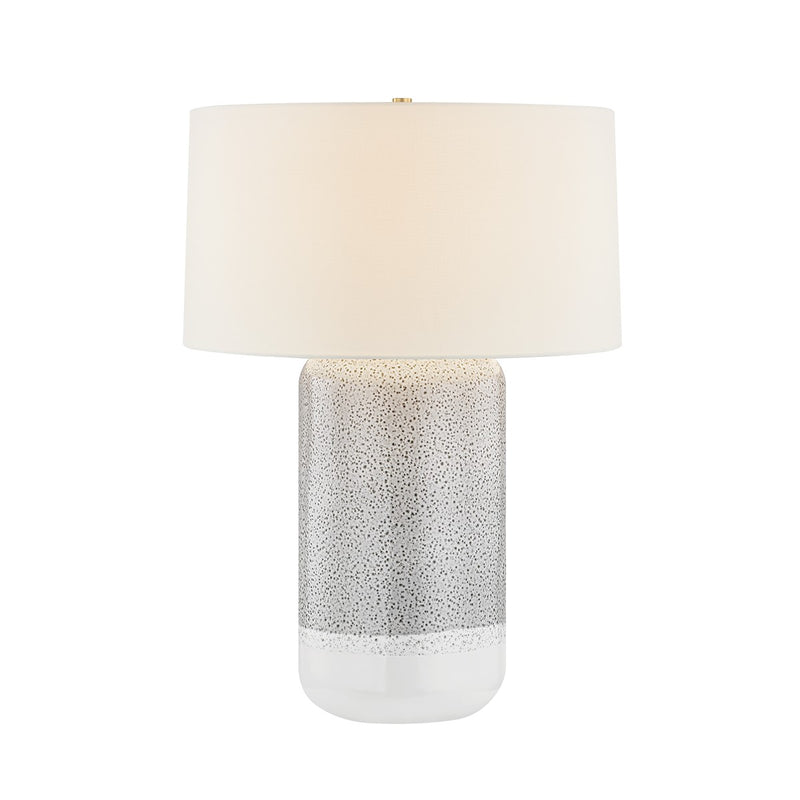 Hudson Valley L8931-AGB/CBS One Light Table Lamp, Aged Brass/Ceramic Blue Shore