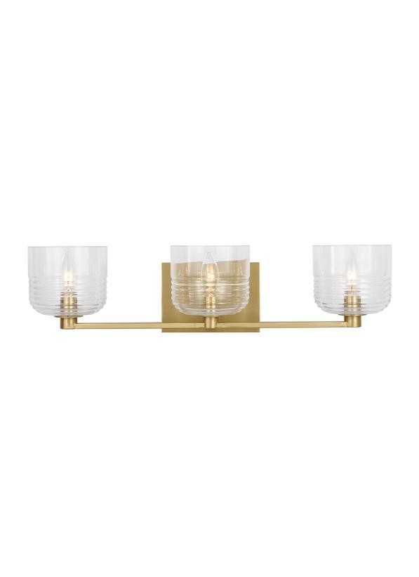Visual Comfort Studio DJV1113SB Three Light Vanity, Satin Brass