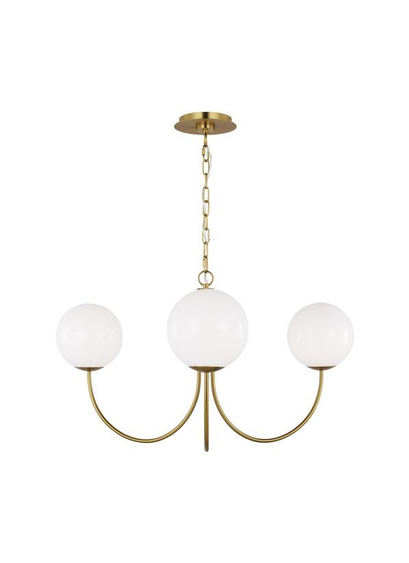 Visual Comfort Studio KSC1133BBS Three Light Chandelier, Burnished Brass